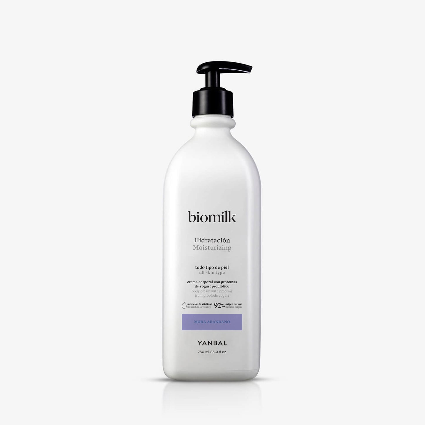 Crema Corporal Hidratación Biomilk Mora Arándano 750ml