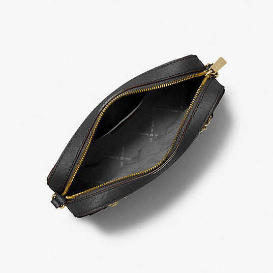 Michael Kors Bolso bandolera grande Jet Set de piel saffiano (Negro)