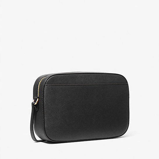 Michael Kors Bolso bandolera grande Jet Set de piel saffiano (Negro)