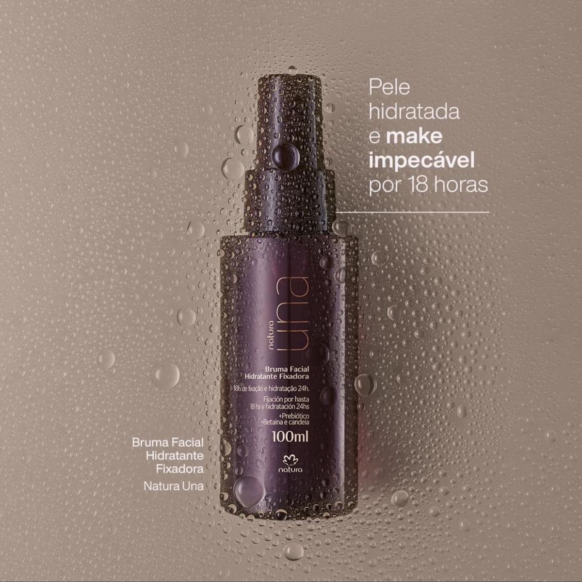 Bruma facial hidratante fijadora Una 100 ml