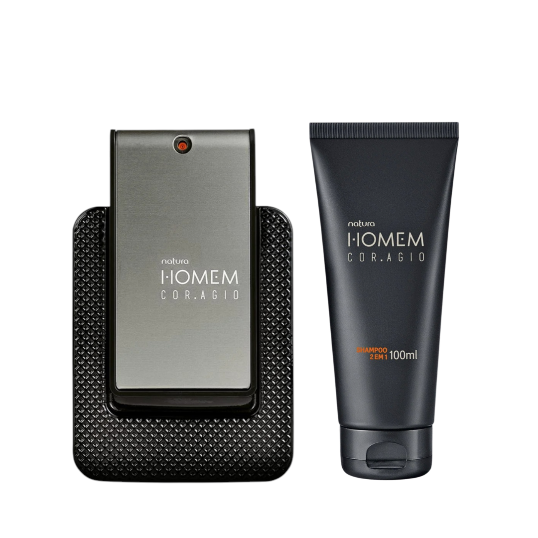 Set x2 Homem coragio + Shampoo 2 en 1