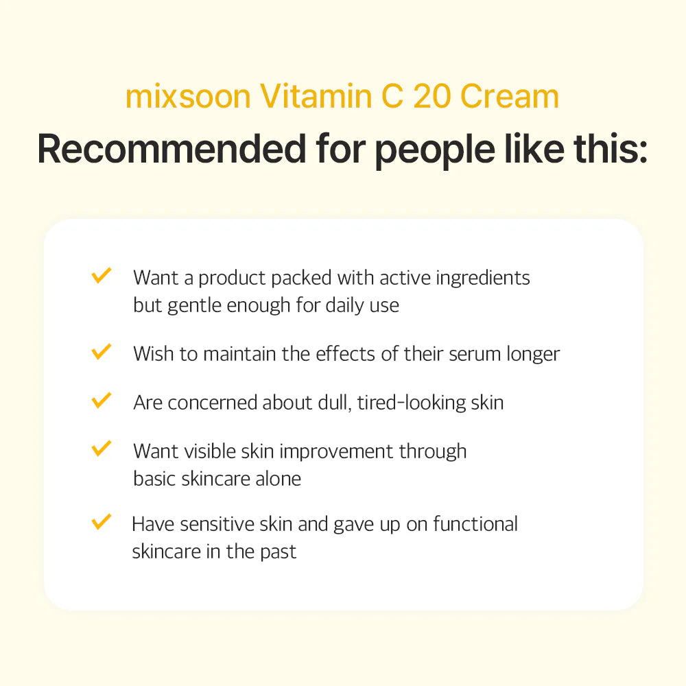Mixsoon Crema de vitamina C 30 ml
