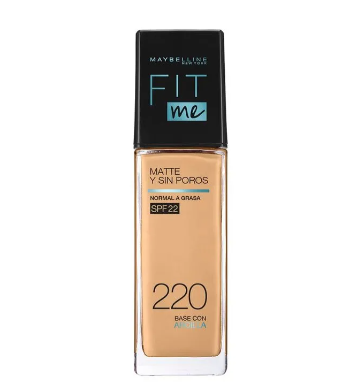BASE DE MAQUILLAJE LÍQUIDA MATTE FIT ME + PORELESS