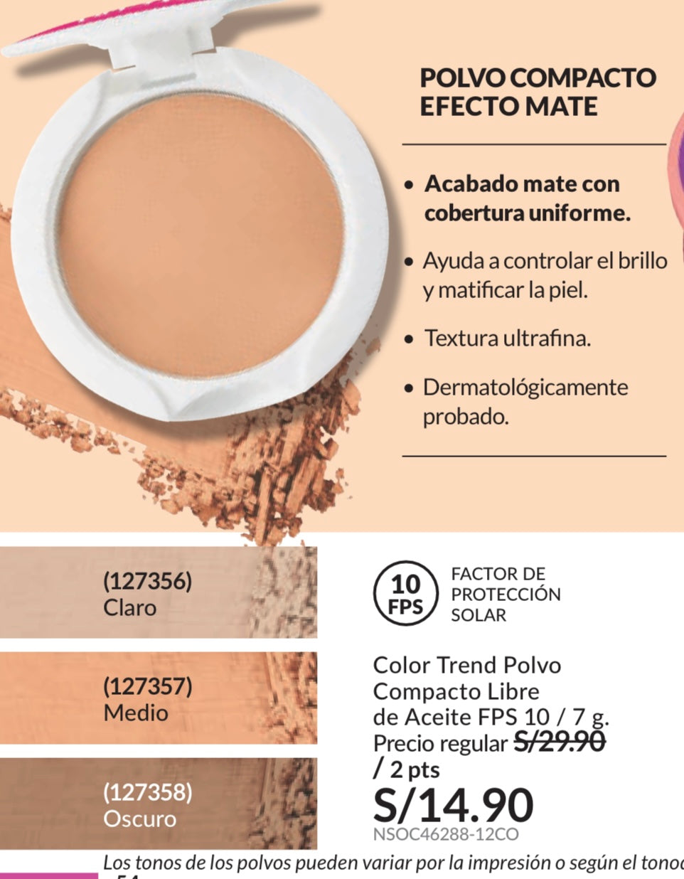 Polvo Compacto FPS 10 Color Trend 7 g