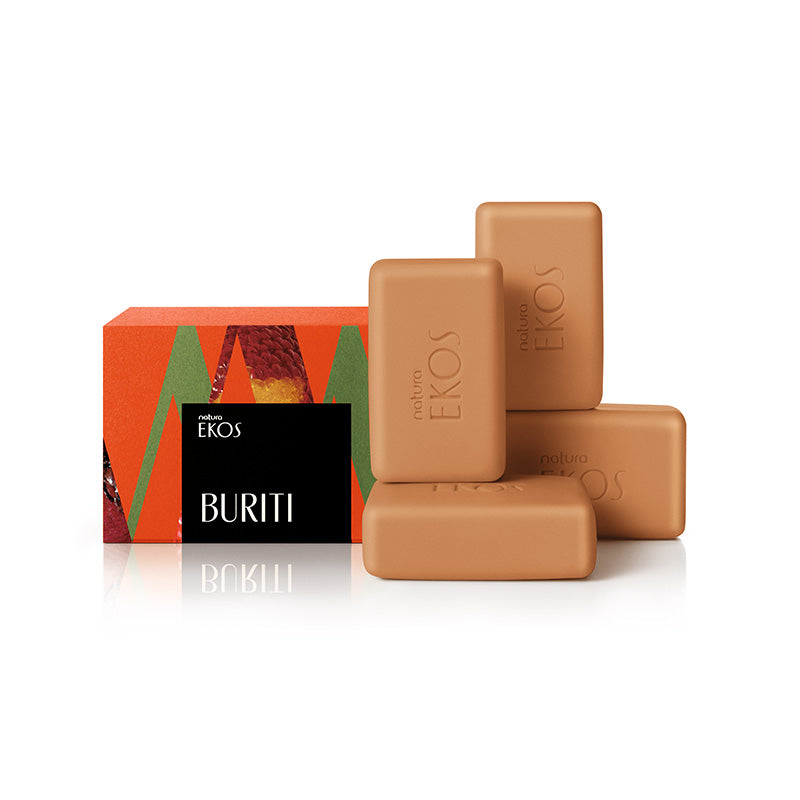 Jabones en barra puro vegetal burití Caja x4 de 100 g EKOS