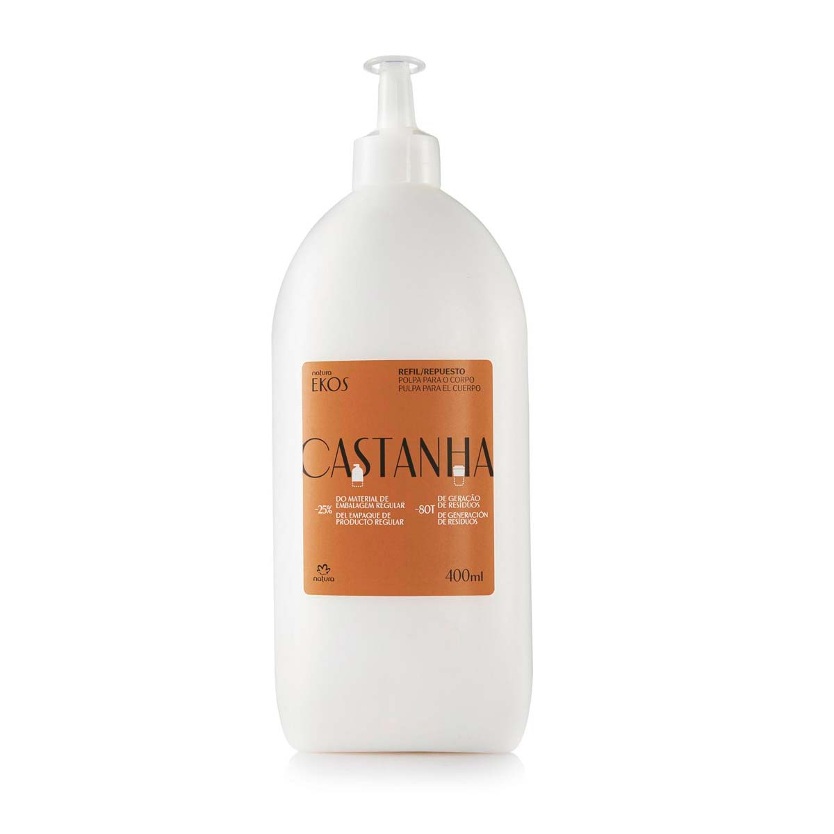 Pulpa hidratante corporal Repuesto castaña 400 ml EKOS