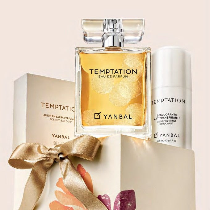 Set Temptation Mujer: Eau de Parfum + Desodorante + Jabón Perfumado