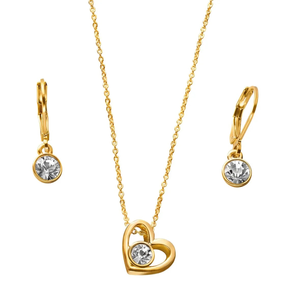 Set Collar + Aretes Brilliant Love Esika