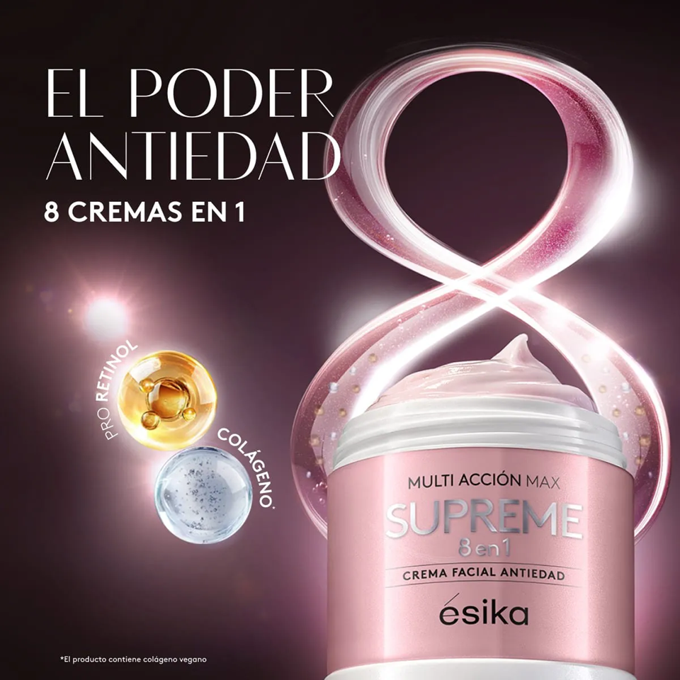 Crema Facial Antiedad Supreme 8 en 1