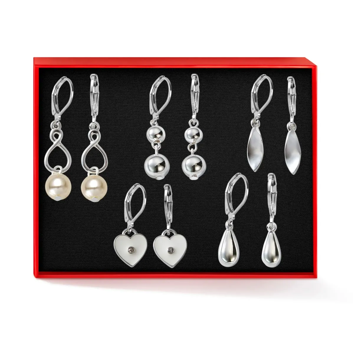 Set Aretes x5 Silver Sparks