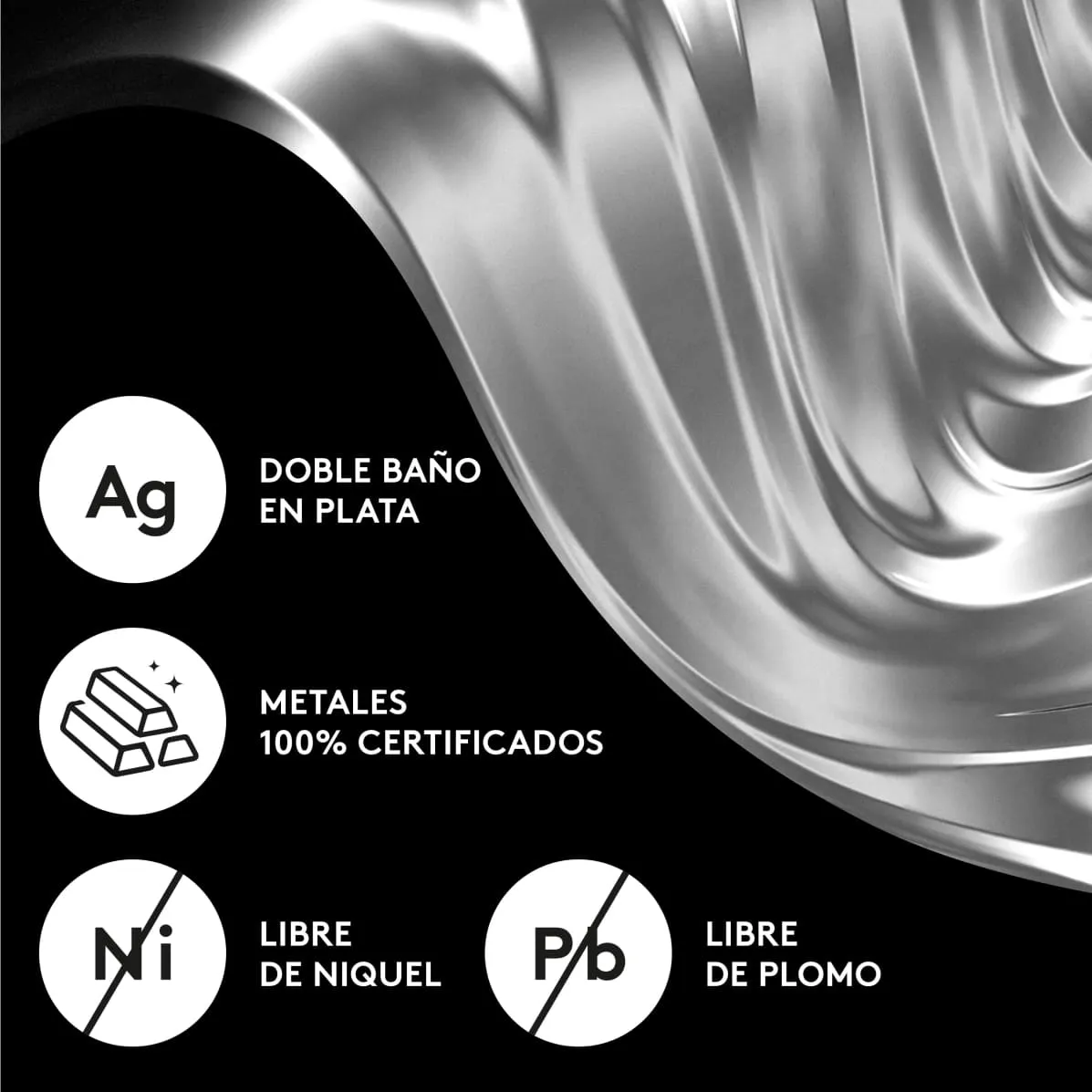 Set Aretes x5 Silver Sparks