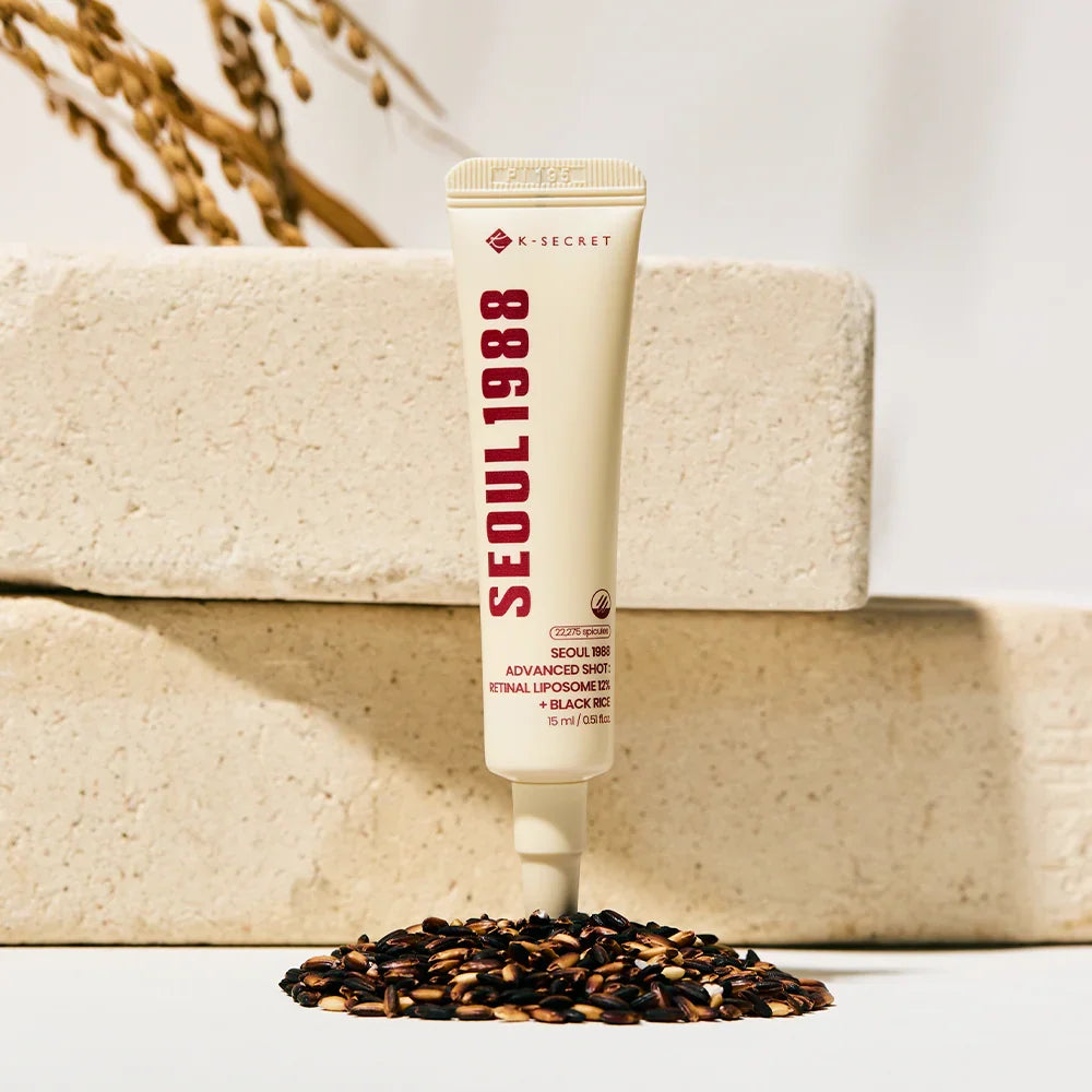 K-SECRET - SEUL 1988 Shot Avanzado: Crema de Liposoma Retinal 12% + Arroz Negro