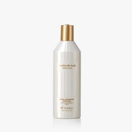 Loción de Seda Ámbar y Miel Crema Iluminadora Perfumada 210g