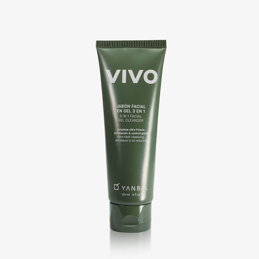 Jabón Facial en Gel 3 en 1 Vivo 120ml