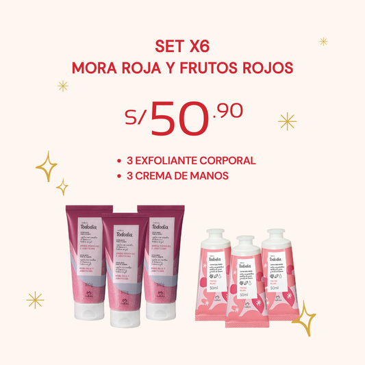 Set x6 Mora Roja y Frutos Rojos