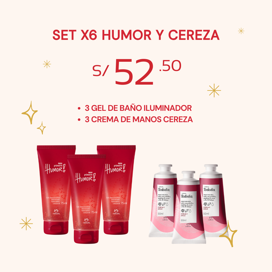 Set x6 Humor y Cereza