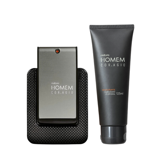 Set x2 Homem coragio + Hidratante Corporal