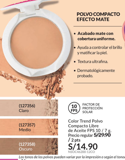 Polvo Compacto FPS 10 Color Trend 7 g