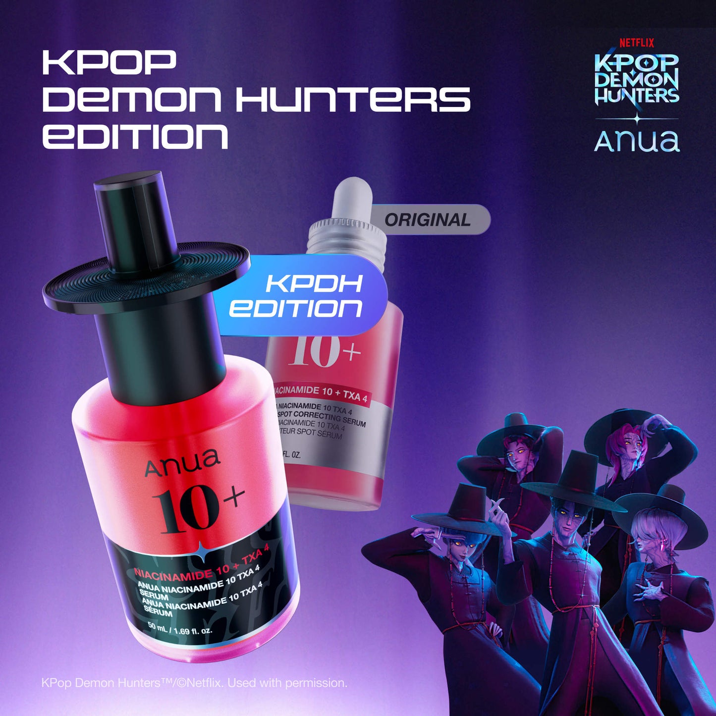 Anua x Kpop Demon Hunters Niacinamide 10 TXA 4 Sérum 50 ml