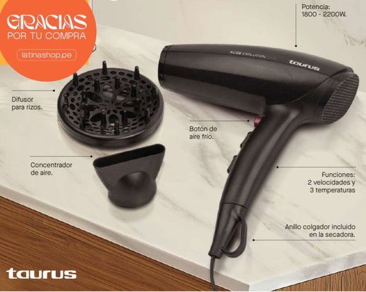 Secadora con Difusor TAURUS