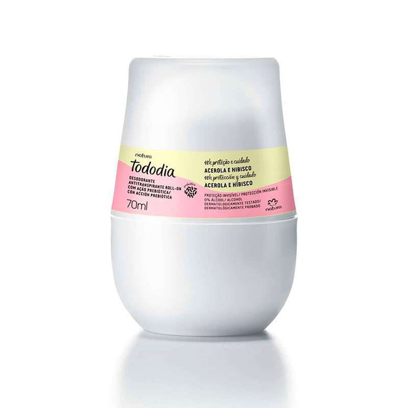 Desodorante antitranspirante roll-on acerola e hibisco 70 ml Tododia