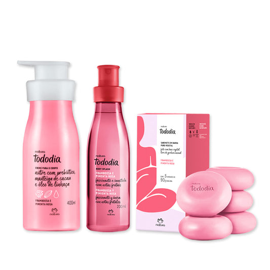 Kit Tododia Frambuesa y pimienta rosa x 3