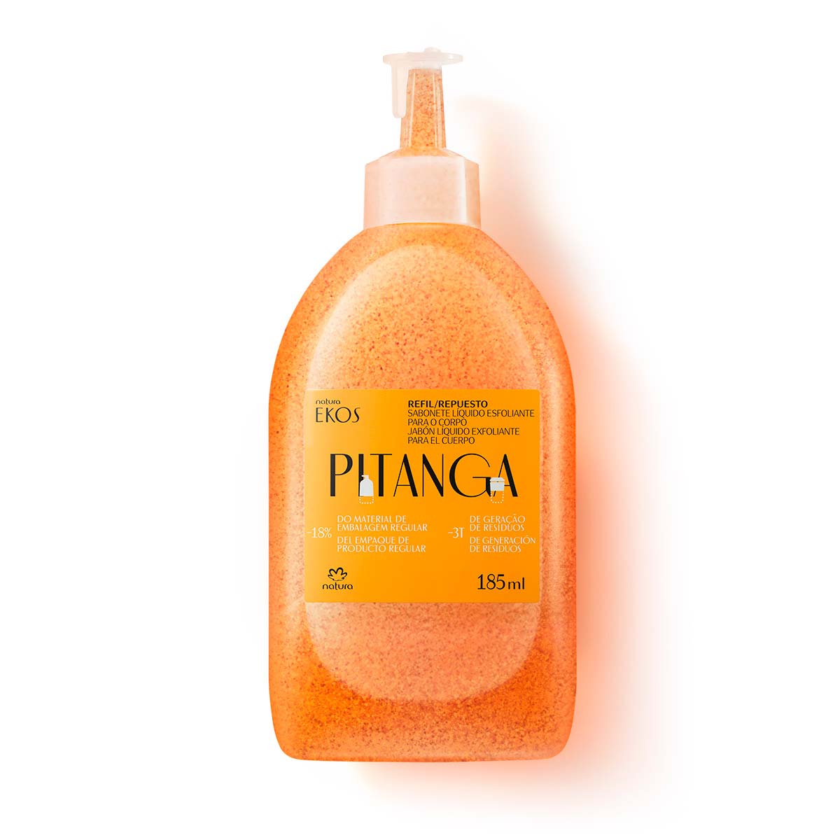 Jabón líquido exfoliante corporal Repuesto pitanga 185 ml EKOS