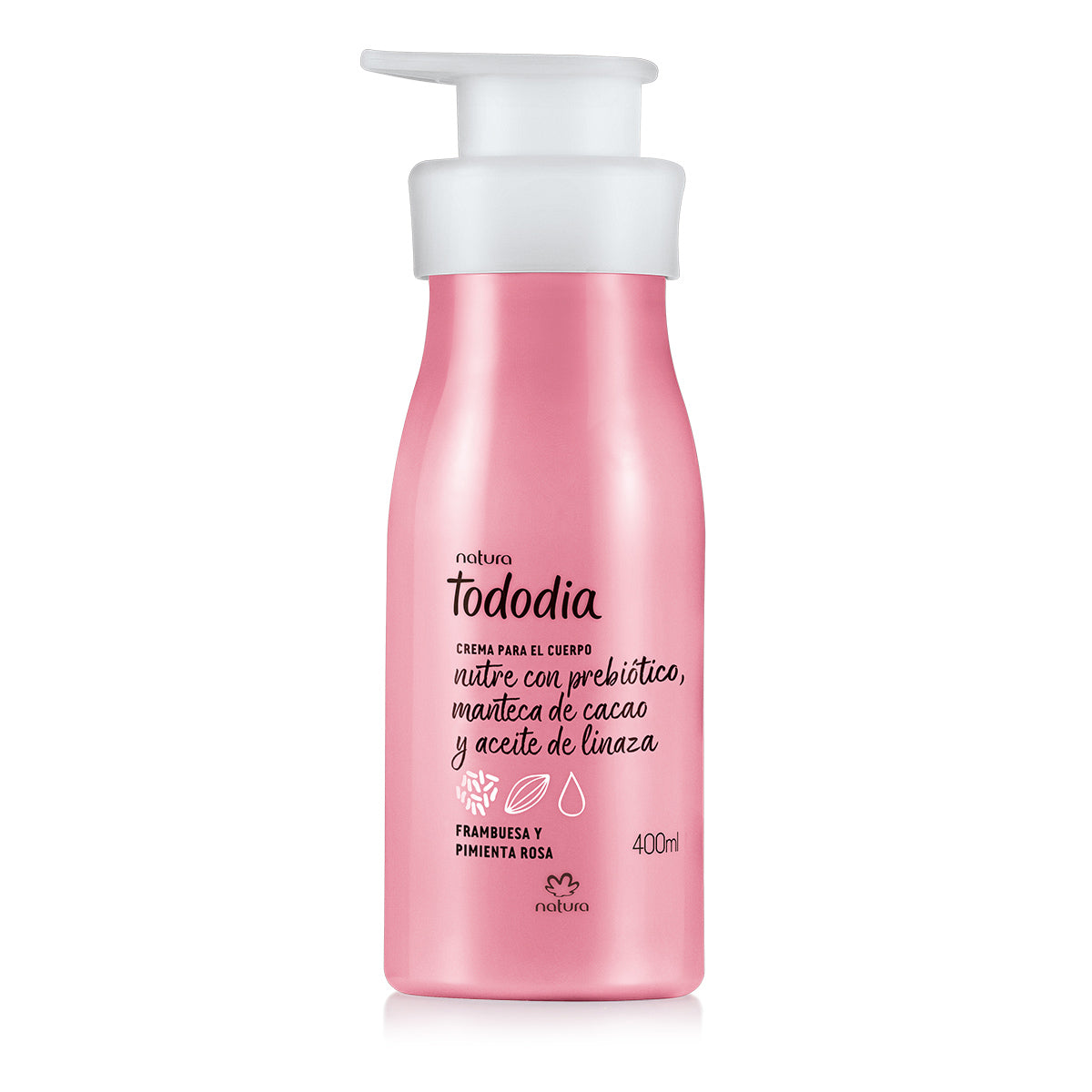 Hidratante corporal frambuesa y pimienta rosa 400 ml Tododia