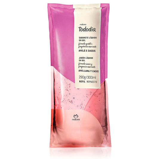 Jabón líquido en gel Repuesto avellana y casis 300 ml Tododia
