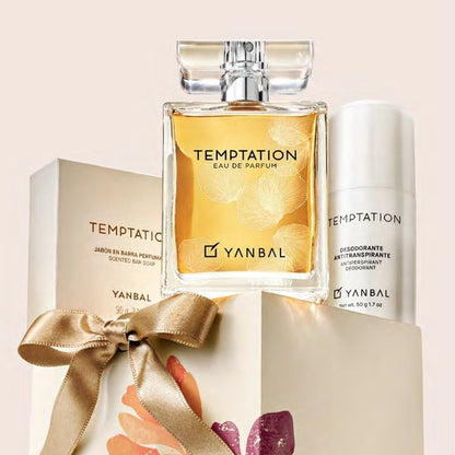 Set Temptation Mujer: Eau de Parfum + Desodorante + Jabón Perfumado