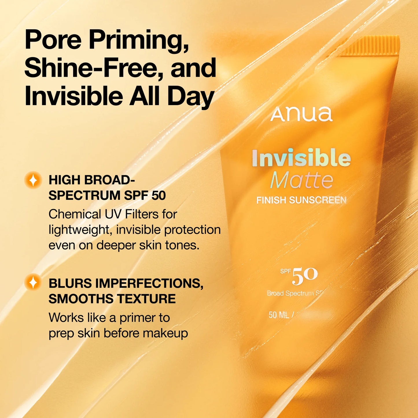 Anua Protector solar invisible con acabado mate