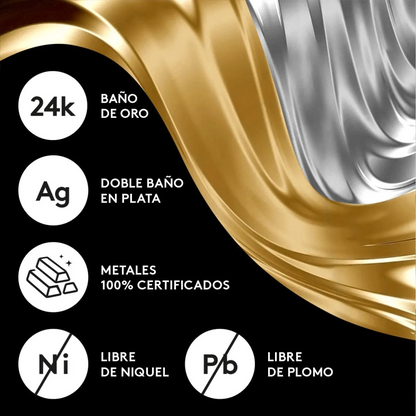 Set de aretes x5 Golden Riviera