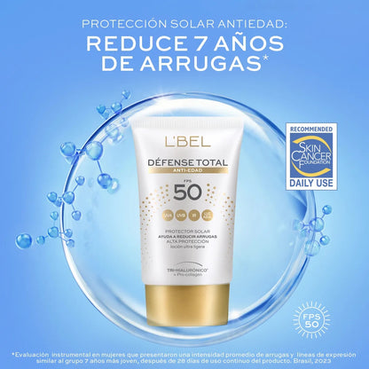 Defense Total Bloqueador Facial Anti-Edad FPS50