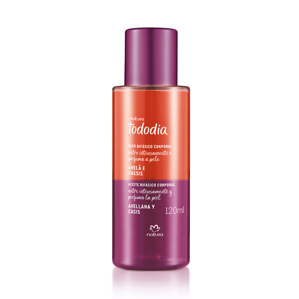 Óleo bifásico corporal Avellana y Cassis Tododia 120 ml