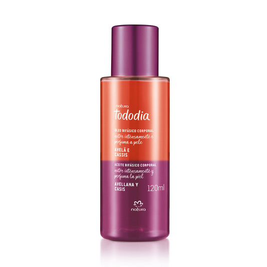 Óleo bifásico corporal Avellana y Cassis Tododia 120 ml