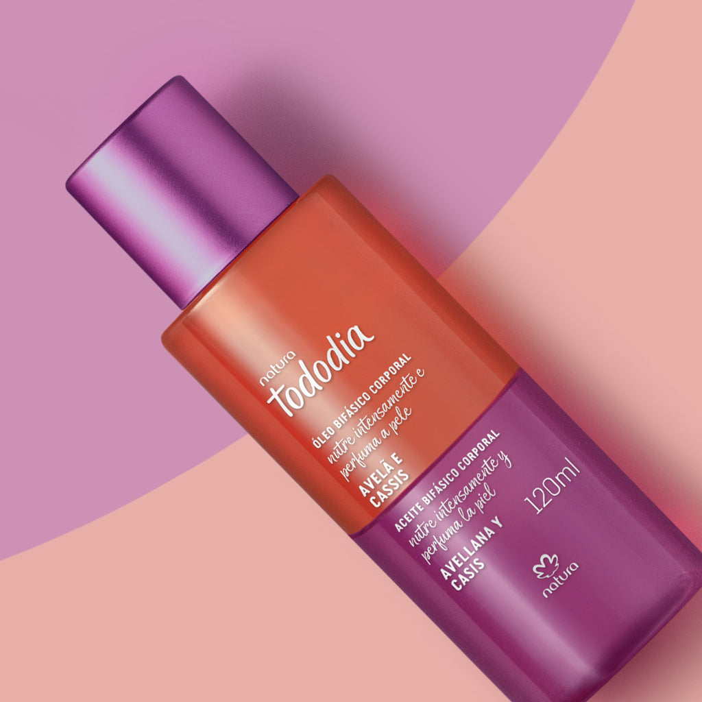 Óleo bifásico corporal Avellana y Cassis Tododia 120 ml