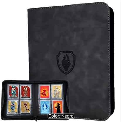 Binder Top Loader 2x2, con cierre y para 128 cartas.