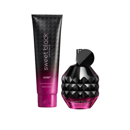 Set x2 Eau de parfum Sweet black Intense + Loción