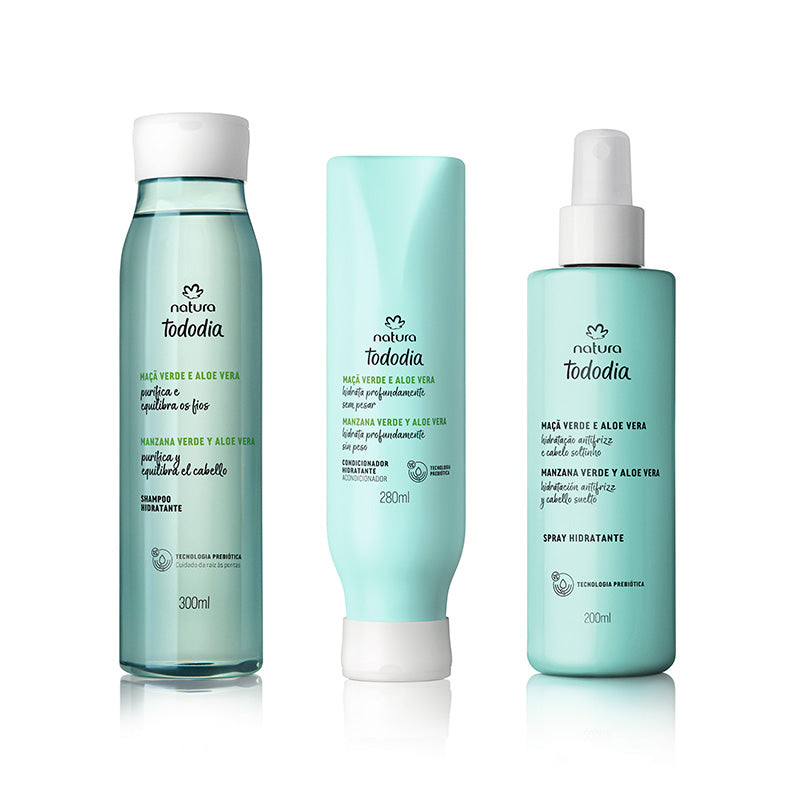 Kit completo x3 Tododia Hidratación Manzana Verde y Aloe Vera