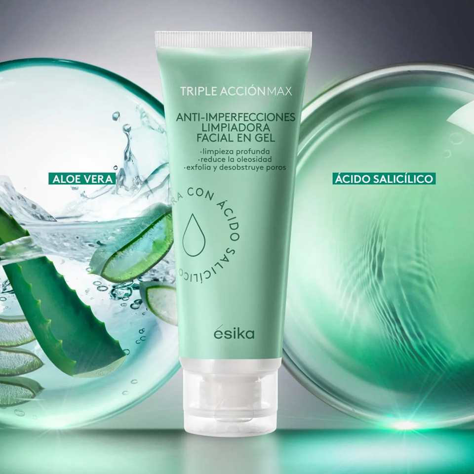 Limpiadora Facial en Gel Anti-imperfecciones Triple Acción Max